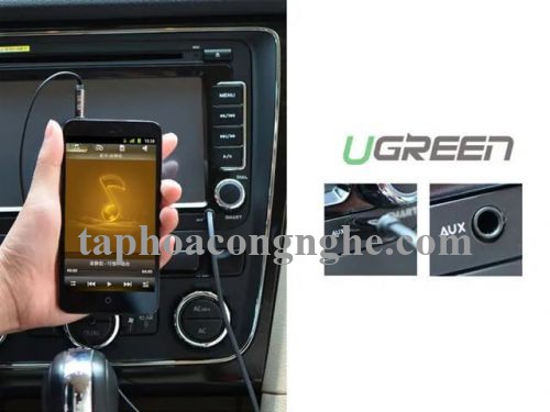 Ugreen 10723 0.5M màu Đen Cáp âm thanh 2 đầu 3.5mm dương dây dẹt AV119 30010723